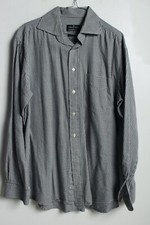 Ciro Citterio Zodiac Mens Fine Cotton Shirt - Black Checked - Size 15.5 (VR9)