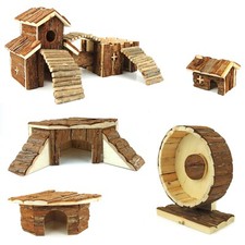 Hamster Animal Accessory House Home Toy Fir Wood Cage Exercise Small Animal