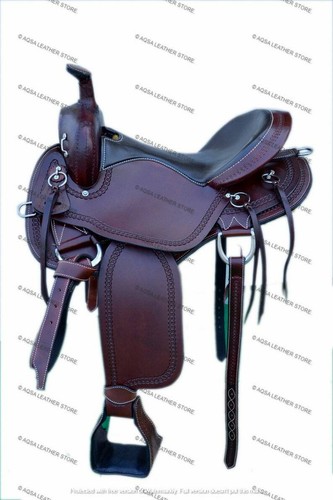 Trail endurance leather saddle - endurance,