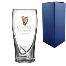 Personalised Engraved Official Guinness Pint Glass Birthday Gifts For Him Men
