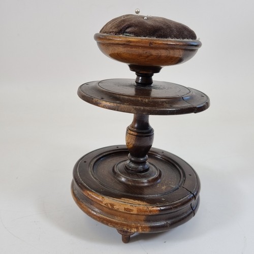 Antique 19thc treen pin - antique,