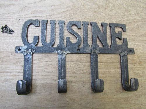 Old rustic hanging hook rail - old,
