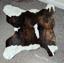 Real Cowhide Rug Brown White
