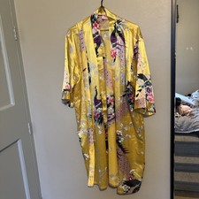 100% Silk Kimono Yellow Gold