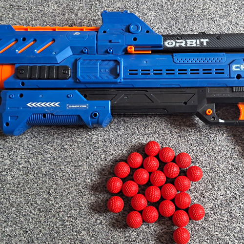 Shot orbit air powered ball - air-powered,