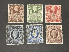 George Vl Set Of 6 High Value definitive Stamps