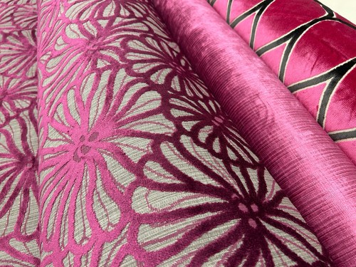 Art deco floral velvet - floral, fabric