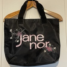 Jane Norman y2k black & Pink sequin Spellout canvas tote bag Retro Fashion