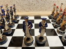 Pirates v Royal Navy Chess Set 32 hand painted poly resin pieces