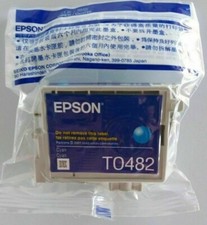 Genuine Epson T0482 Cyan Ink Cartridge R200 R300 FREE DELIVERY