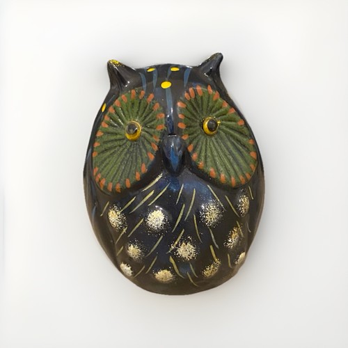 Hand painted ceramic owl - ceramic,