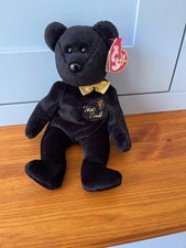 TY Beanie Baby, Original "The End", 8 inch Plush Black Retired Bear with Tag
