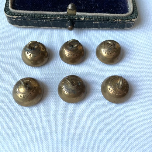 Victorian brass buttons - brass,