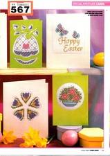 CROSS STITCH CHART EASTER FUN APERTURE CARDS (567D)
