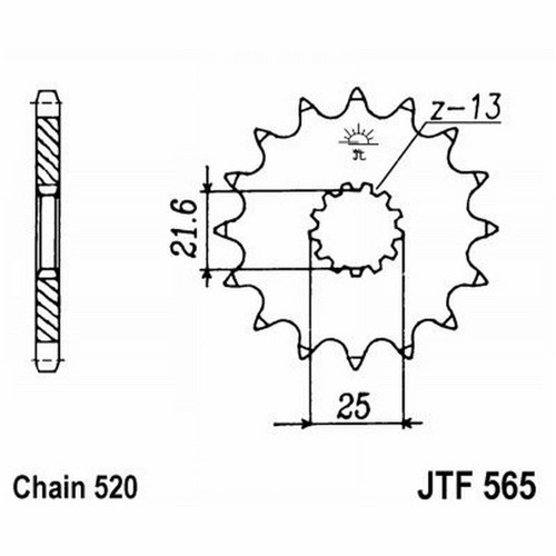 Sprocket 565 z16 for - 565,