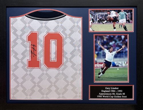 Framed gary lineker signed - framed,