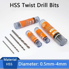 10pcs Metric Micro HSS Twist Drill Bits 0.5mm-3mm Straight Shank Jewellers Metal