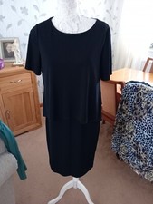 BETTY Jackson Ladies, Black, Short, Sleeved, Fully Lined Dress,  size  14 VGC