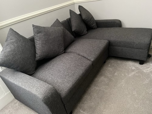Grey blended fabric corner - blended,