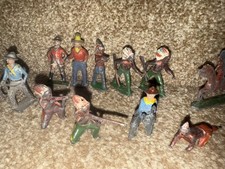 Antique Lot Lead/Metal Cowboy