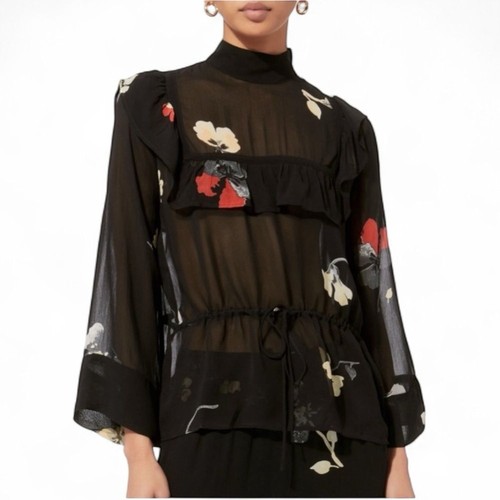 Ganni floral lorita georgette - floral,