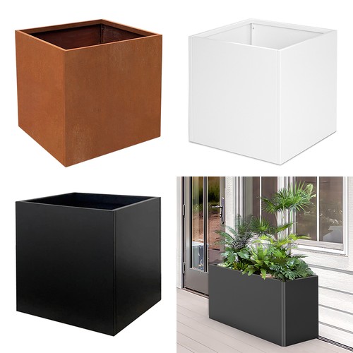Large metal steel planter - metal,