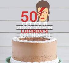 Customisable Ziggy Stardust Cake Topper - Any Colour & Personalised Name