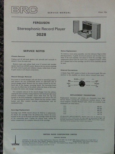 Ferguson stereophonic record - ferguson,
