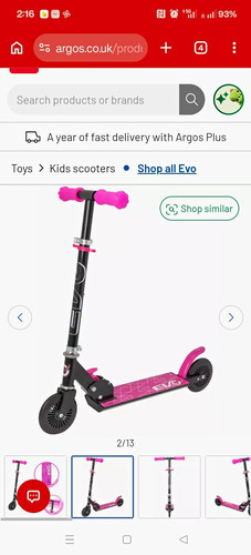 Evo kids push scooter - evo,