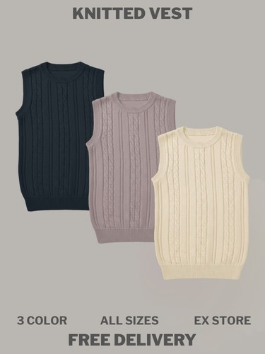 Mens sleeveless knitted - sleeveless,