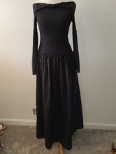 ZARA BLACK MIDI MAXI HYBRID DRESS SIZE EU M UK 10 🖤🖤 NEW