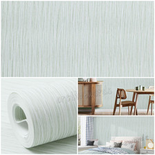 6X Plain Grey Stripe Texture Wallpaper Living Room Non-Woven Paste the Wall Roll