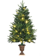 HOMCOM 1.2m 4ft Christmas Tree Entrance Décor Xmas Pre-lit Tree 47-3-504