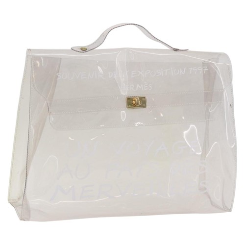 Hermes vinyl kelly hand bag - hermes,