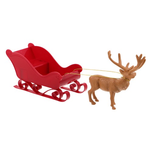 Tabletop santa figurine - santa, sleigh