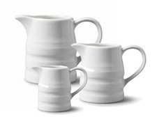 Churn Jug White Porcelain Milk, Gravy, Custard, Cream White 1/0.5/0.25/ 2 Pint