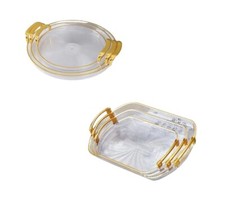 Set of 3 Plastic Serving Trays