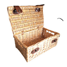 Wicker Storage Basket With Lid