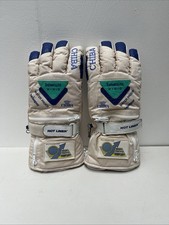Retro 80’s style Cream/Blue Chiba THERMOLITE Hotliner Ski/Board Gloves. Size 9.5