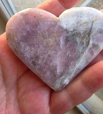 Plum Blossom Tourmaline Crystal Heart Carving Pretty Pink Gemstone Healing Gift