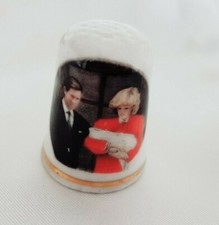Princess Diana & Prince Charles & Baby Harry ~ Fine Bone China ~ Thimble