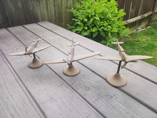 3x Vintage Brass Aeroplane /
