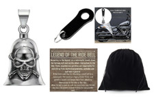 Jolly Roger Skull & Bones RIDE BELL 4 ALL Harley Dyna Deluxe Bagger Softail H-D