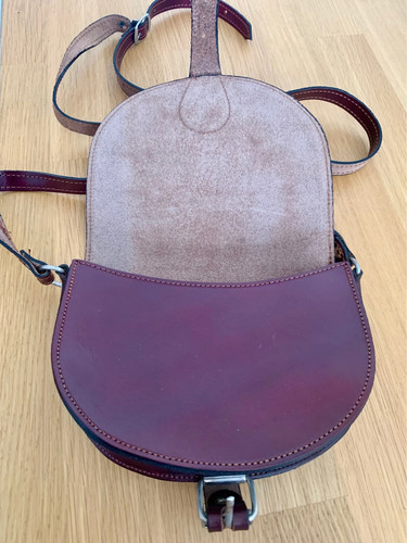 Handmade burgundy leather - handmade,