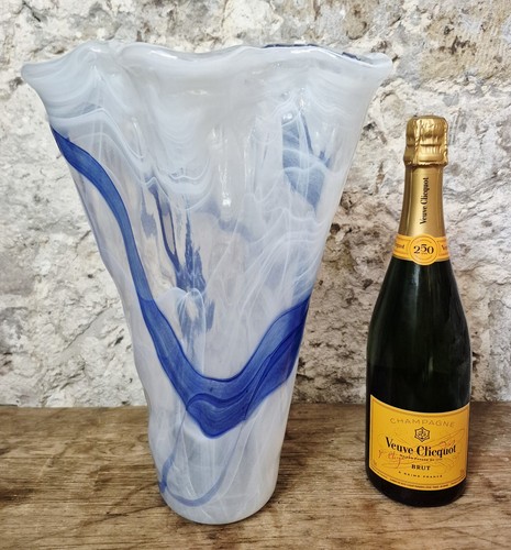 Large 36cm heavy vintage blue - large,