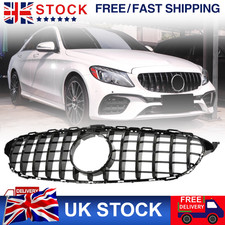 GLOSS BLACK GRILLE FOR MERCEDES C CLASS W205 C205 C200 C220 GT STYLE 2014-2018