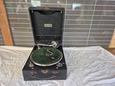 ANTIQUE EDISON BELL WIND UP TABLE TOP GRAMOPHONE
