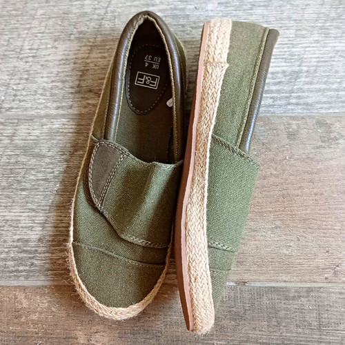 Women green canvas - green,