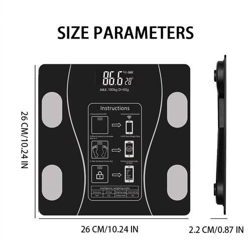Smart body fat scale wireless - body,