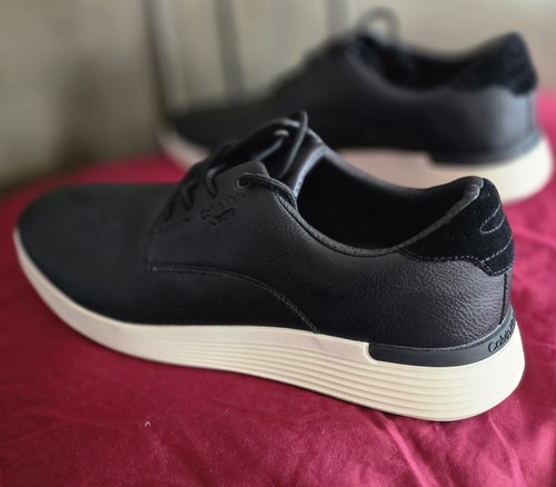 Mens black leather shoes - black,